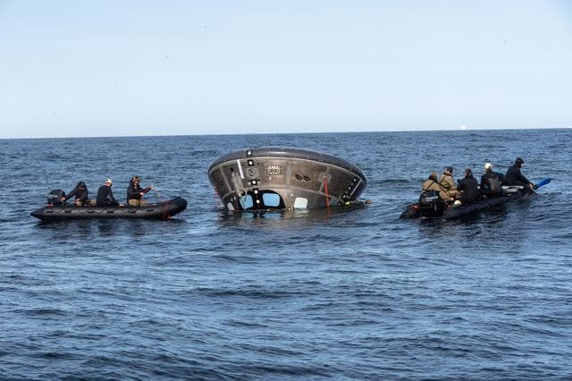 NASA image: Orion's Crew Module Uprighting System Test