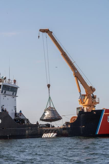 NASA image: Orion's Crew Module Uprighting System Test
