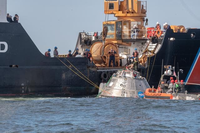 NASA image: Orion's Crew Module Uprighting System Test