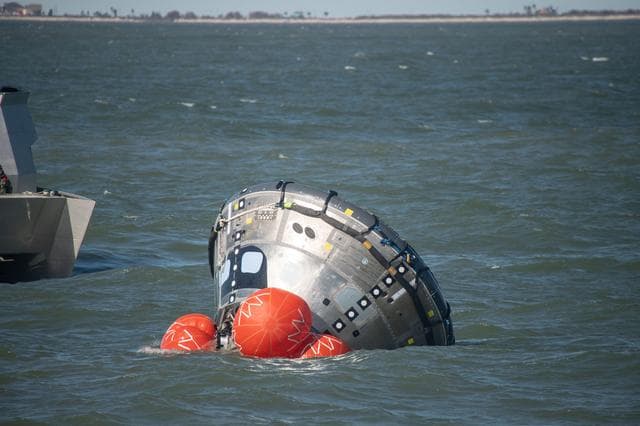NASA image: Orion's Crew Module Uprighting System Test