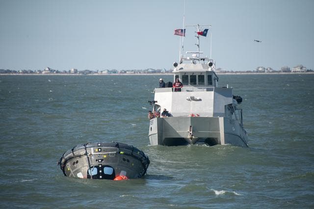 NASA image: Orion's Crew Module Uprighting System Test
