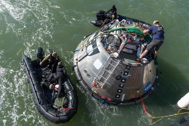 NASA image: Orion's Crew Module Uprighting System Test