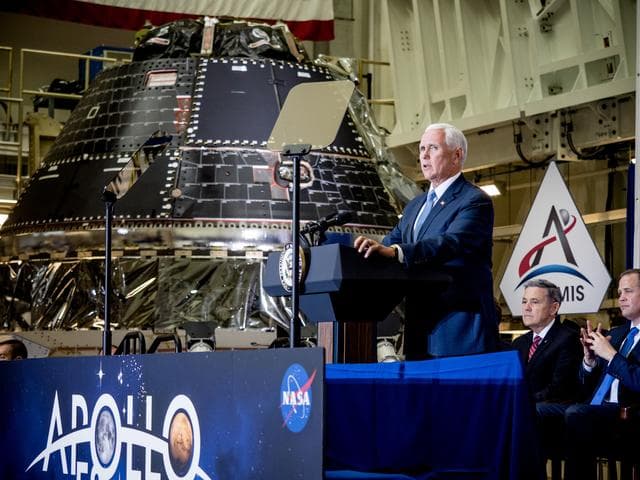 NASA image: Vice President Unveils NASA Spacecraft for Artemis 1 Lunar Missi