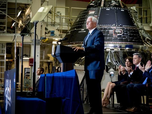 NASA image: Vice President Unveils NASA Spacecraft for Artemis 1 Lunar Missi