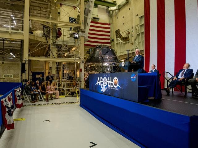 NASA image: Vice President Unveils NASA Spacecraft for Artemis 1 Lunar Missi