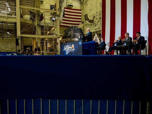 NASA image: Vice President Unveils NASA Spacecraft for Artemis 1 Lunar Missi