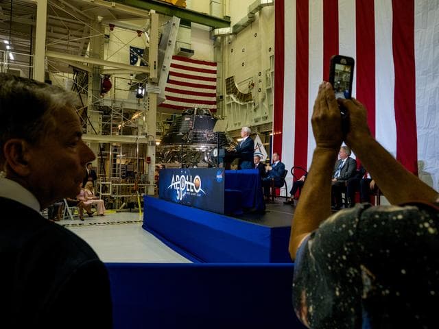 NASA image: Vice President Unveils NASA Spacecraft for Artemis 1 Lunar Missi