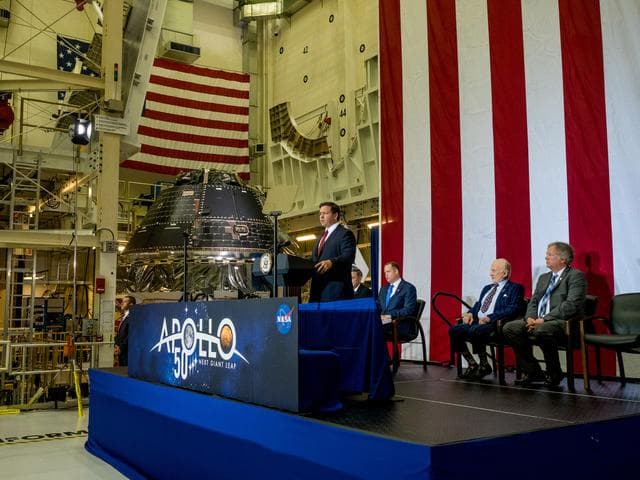 NASA image: Vice President Unveils NASA Spacecraft for Artemis 1 Lunar Missi