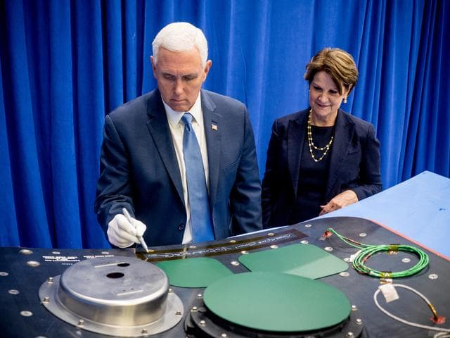 NASA image: Vice President Unveils NASA Spacecraft for Artemis 1 Lunar Missi