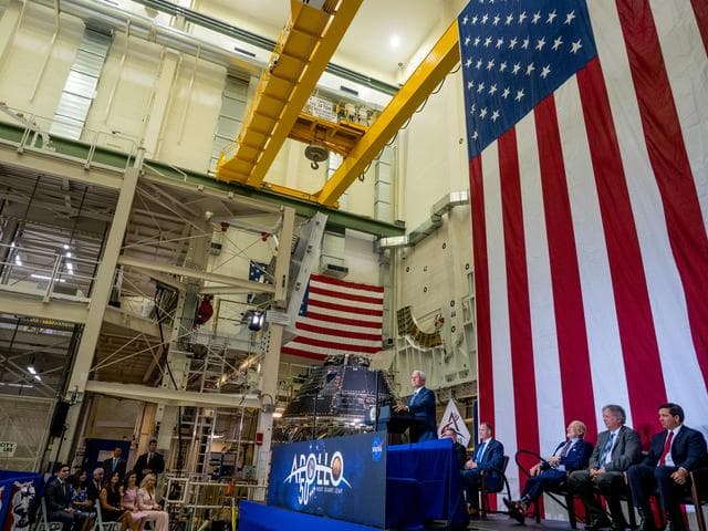 NASA image: Vice President Unveils NASA Spacecraft for Artemis 1 Lunar Missi
