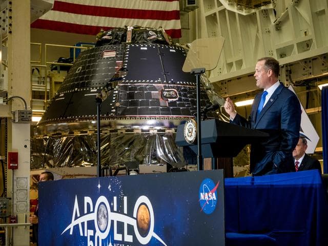 NASA image: Vice President Unveils NASA Spacecraft for Artemis 1 Lunar Missi