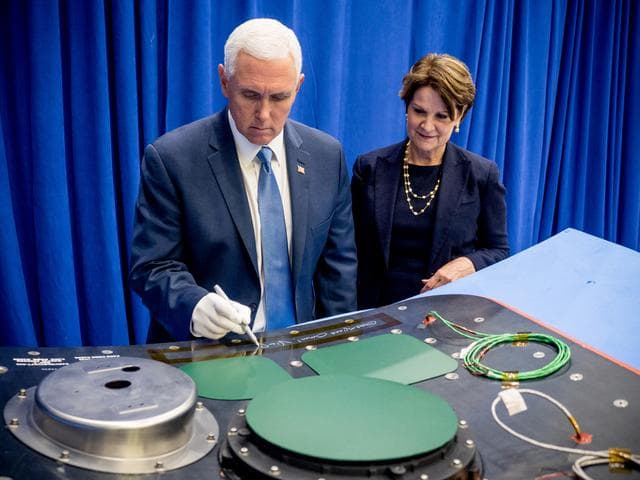 NASA image: Vice President Unveils NASA Spacecraft for Artemis 1 Lunar Missi