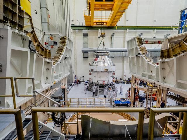 NASA image: Orion Moved from Assembly Stand Ahead of Shipment to Ohio for Te