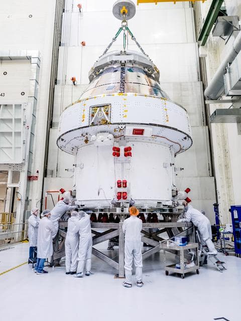 NASA image: Orion Moved from Assembly Stand Ahead of Shipment to Ohio for Te