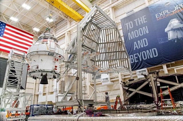 NASA image: Orion Spacecraft for Artemis I Prepared for Thermal Test at NASA