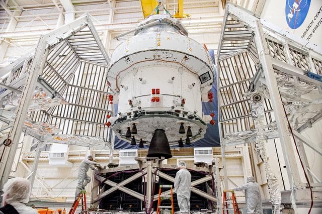 NASA image: Orion Spacecraft for Artemis I Prepared for Thermal Test at NASA