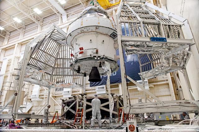 NASA image: Orion Spacecraft for Artemis I Prepared for Thermal Test at NASA