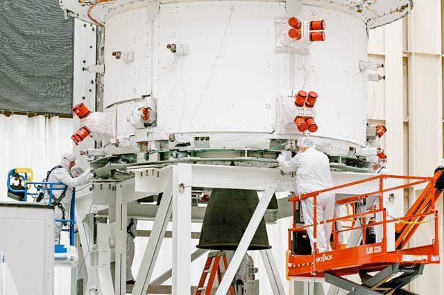 NASA image: Orion Spacecraft for Artemis I Prepared for Thermal Test at NASA