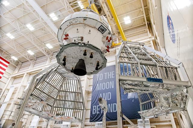 NASA image: Orion Spacecraft for Artemis I Prepared for Thermal Test at NASA