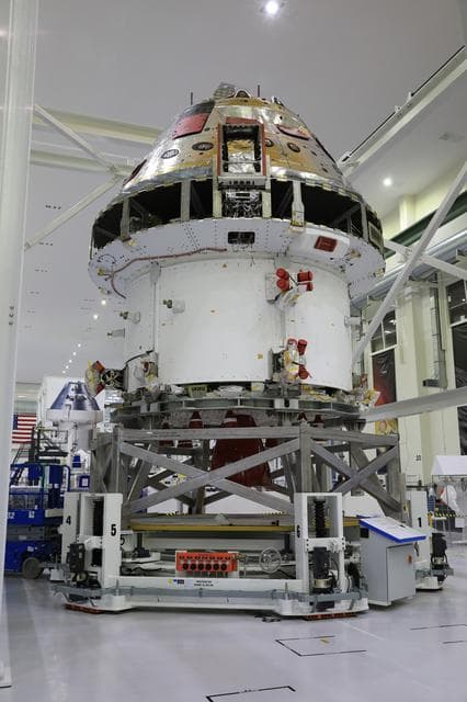NASA image: Orion Spacecraft Adapter (SA) Cone Install