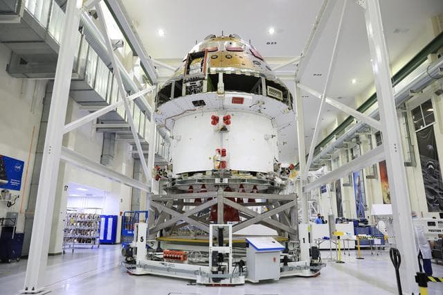 NASA image: Orion Spacecraft Adapter (SA) Cone Install