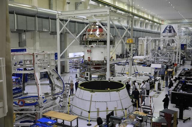 NASA image: Orion Spacecraft Adapter (SA) Cone Install