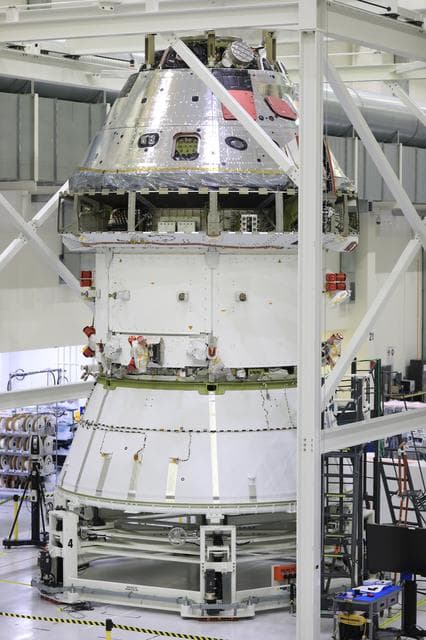 NASA image: Orion Spacecraft Adapter (SA) Cone Install