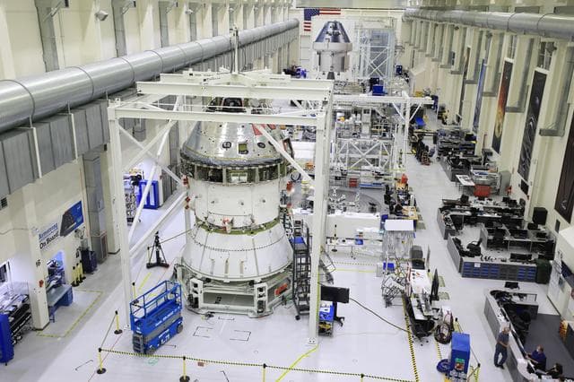 NASA image: Orion Spacecraft Adapter (SA) Cone Install