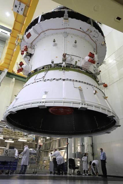 NASA image: Orion Spacecraft Adapter (SA) Cone Install