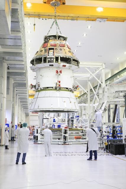 NASA image: Orion Spacecraft Adapter (SA) Cone Install
