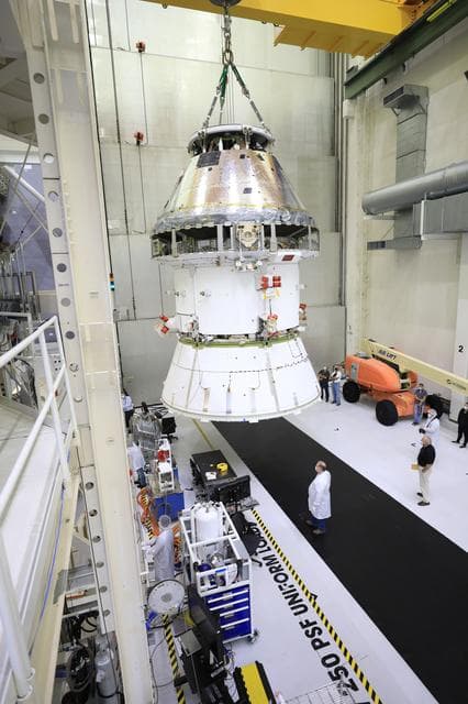 NASA image: Orion Spacecraft Adapter (SA) Cone Install