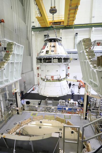 NASA image: Orion Spacecraft Adapter (SA) Cone Install