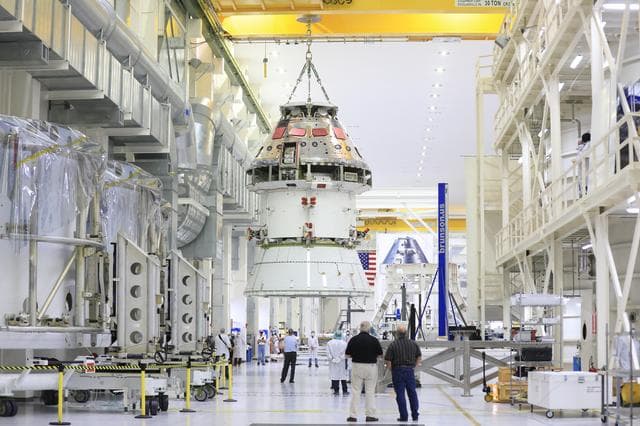 NASA image: Orion Spacecraft Adapter (SA) Cone Install