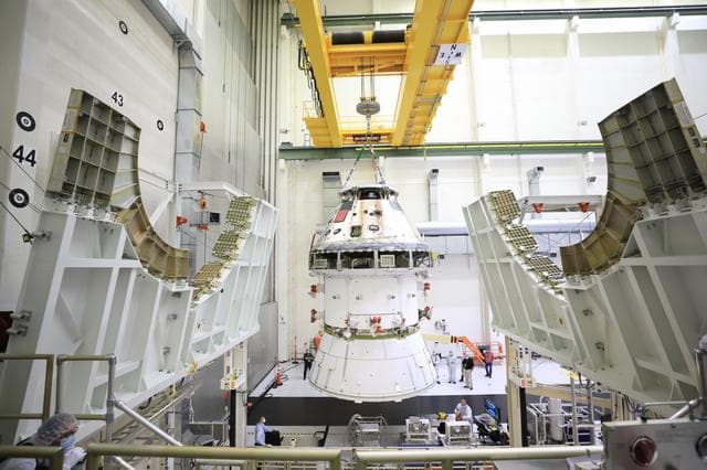 NASA image: Orion Spacecraft Adapter (SA) Cone Install