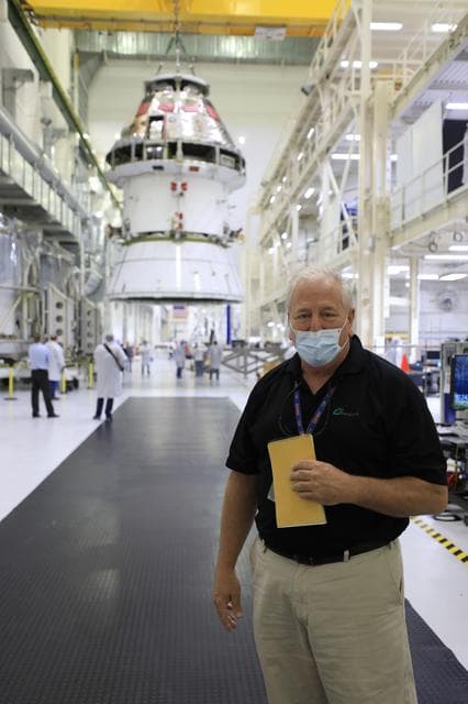 NASA image: Orion Spacecraft Adapter (SA) Cone Install