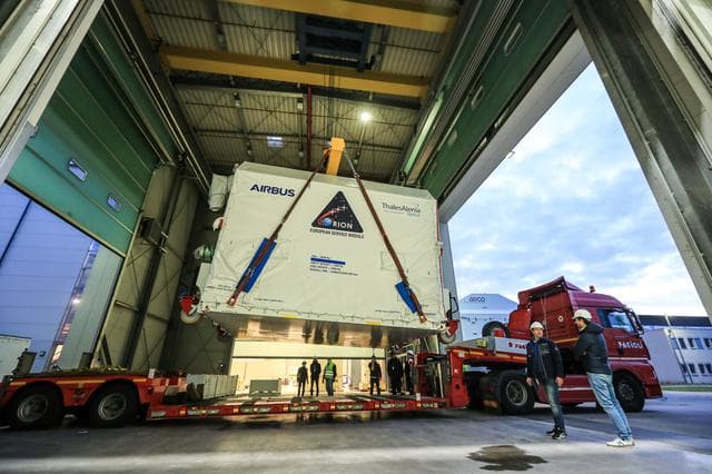 NASA image: Artemis III Service Module arrives at Airbus