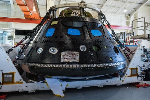 NASA image: Orion Structural Test Article arrives at Langley