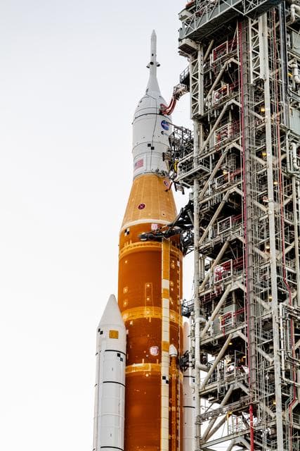 NASA image: Artemis I stack rolls out to the launch pad