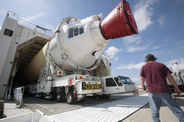 NASA image: Delta IV H components arrive at KSC