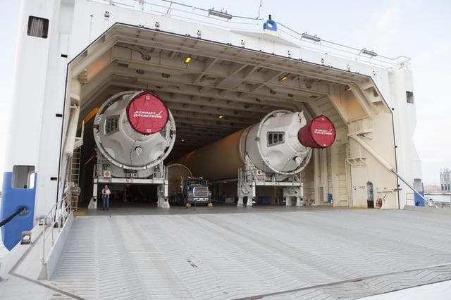 NASA image: Delta IV H components arrive at KSC