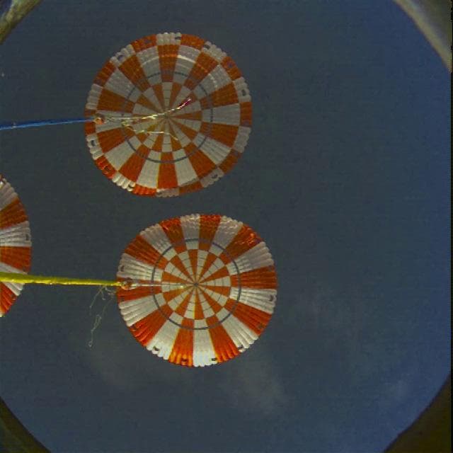 Parachutes deploy