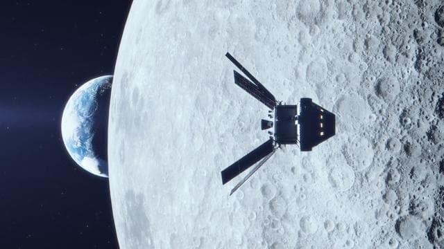 NASA image: Artemis I artist's concept - lunar flyby