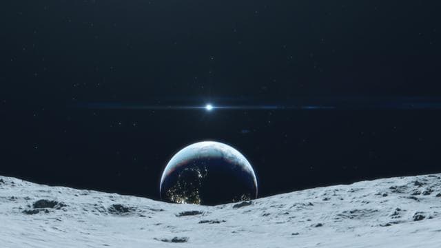NASA image: Artemis I artist's concept - lunar flyby