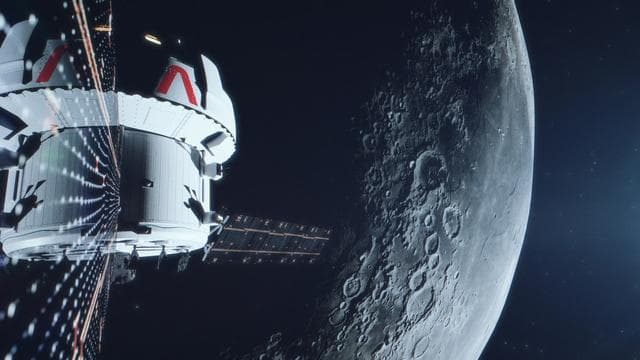 NASA image: Artemis I artist's concept - lunar flyby