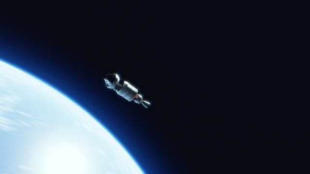 NASA image: Artemis I artist's concept - solar wing deployment