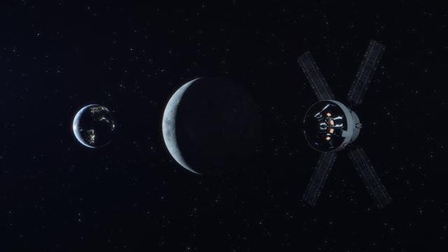 Artemis I artist's concept - distant retrograde orbit