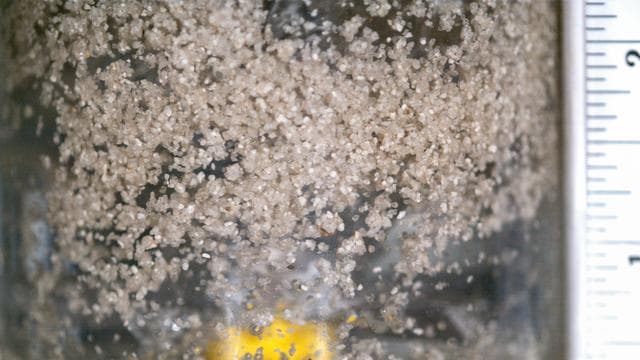NASA image: Mixing of Hydrophobic Coarse Sand Particles, Water, and Air. [Picture taken after 25 seconds since mixing process