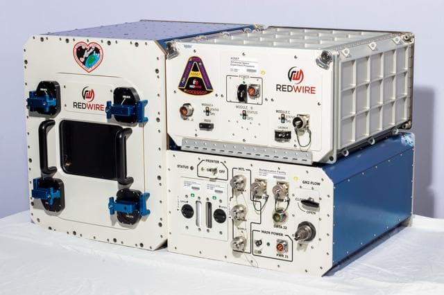 NASA image: BioFabrication Facility (BFF) and the ADvanced Space Experiment Processor (ADSEP) together