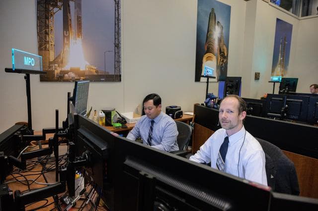 NASA image: Flight Day 16: Mission Control during Distant Retrograde Departure