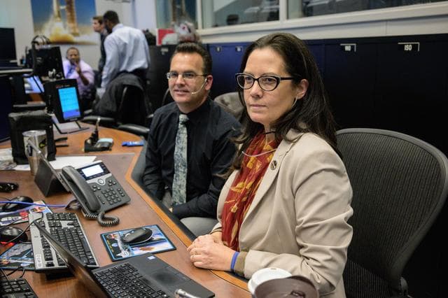 NASA image: Flight Day 16: Mission Control during Distant Retrograde Departure